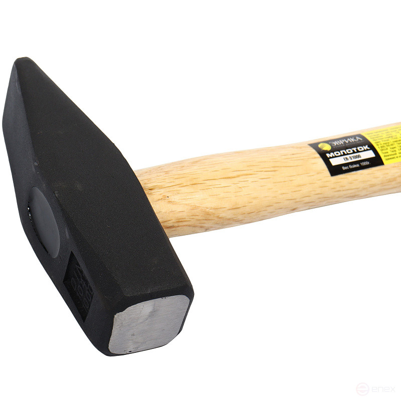 Молоток ER-31000: 1000 гр., с деревянной рукояткой ЭВРИКА /1/18 NEW