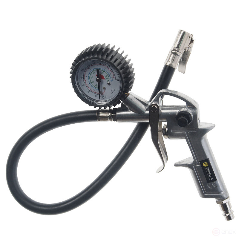 Пистолет для подкачки шин ER-76101 с манометром 8 АТМ (металлический корпус) ЭВРИКА /1/40