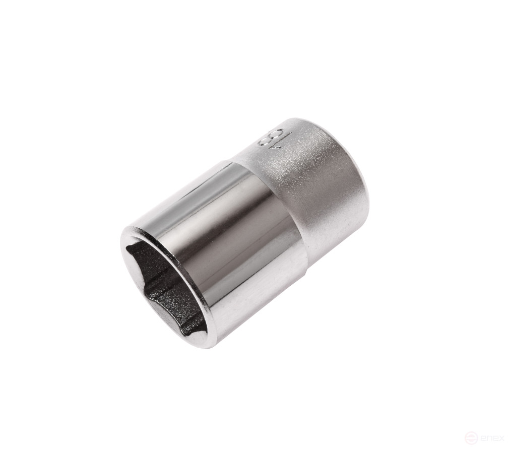 Головка торцевая 6-гранная 1/2" х 18мм, длина 38мм JTC /1/10/200