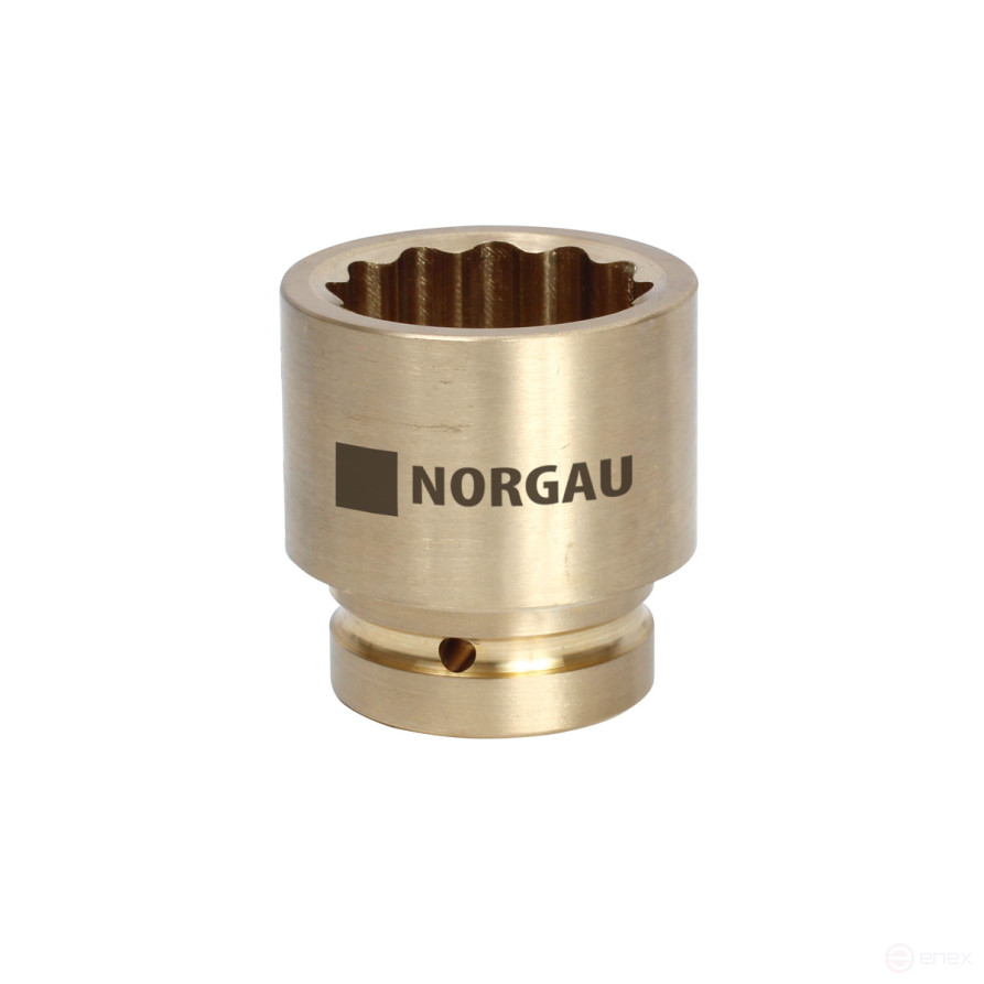 Головка торцевая ударная NORGAU Industrial 12-гранная искробезопасная 1 1/2", 60 мм, ND37K-60NSA