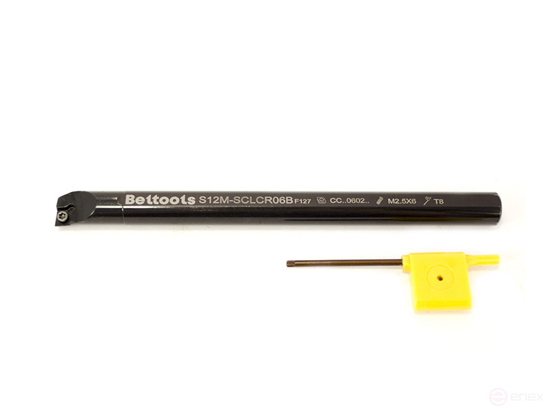 Boring cutter with rhombic plate D=12 L=150 S12M SCLCR 06 Beltools