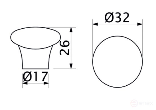 Ручка меб. кнопка керамич. GP20 крем, коричневый лист AKS