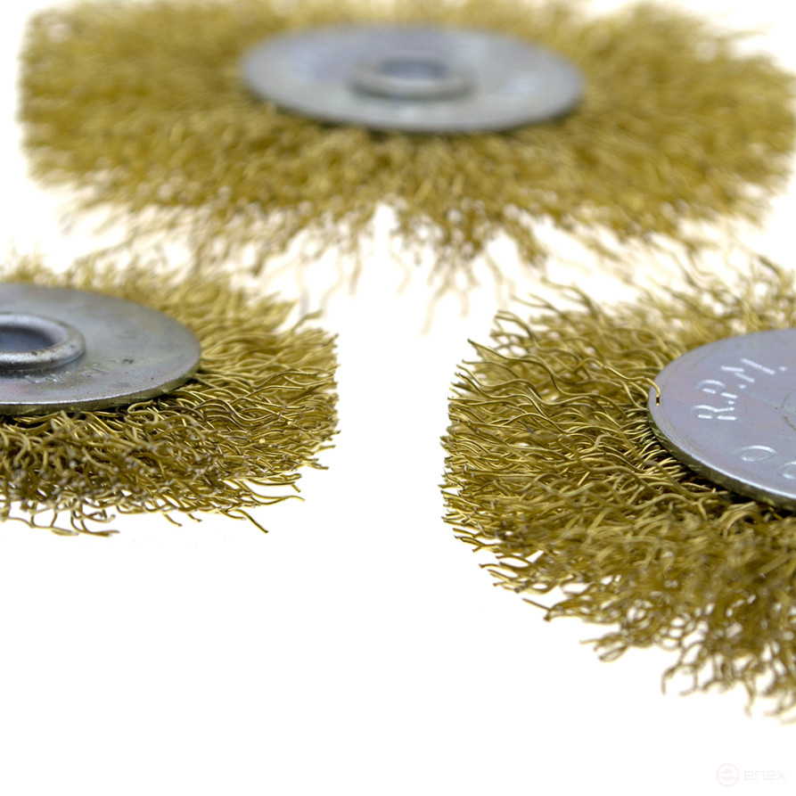 Кордщетка для дрели, набор 3 шт. - радиальные 50мм, 63мм, 75мм, ЧЕГЛОК (10/60)