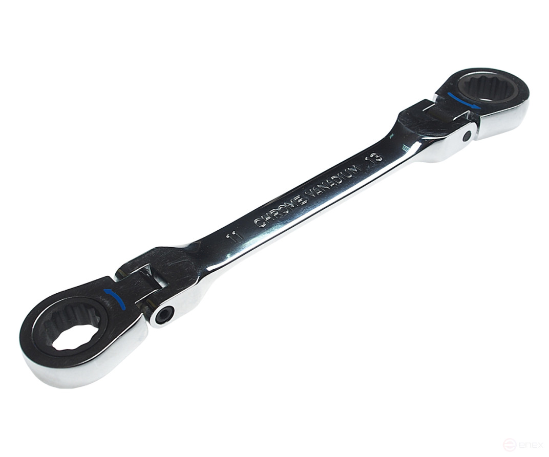 Cap wrench 11x13mm ratchet hinge L=169mm JTC