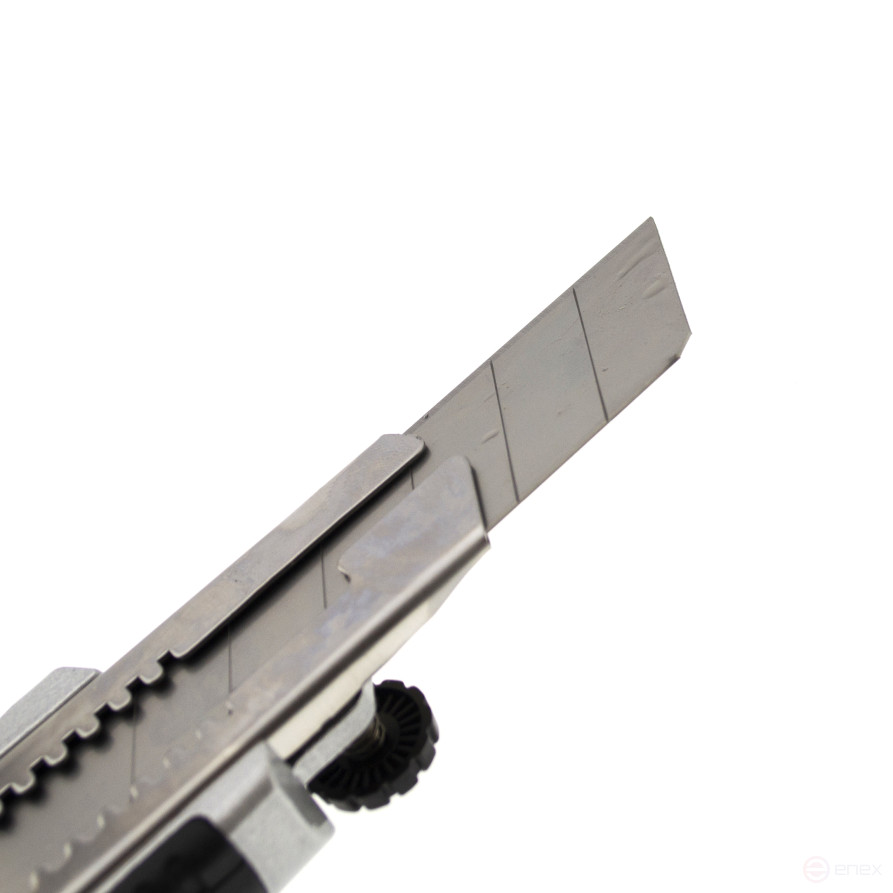 Нож канцелярский 25мм, металл корпус, ПРОФИ, фиксатор на корпусе, Чеглок (6/48)