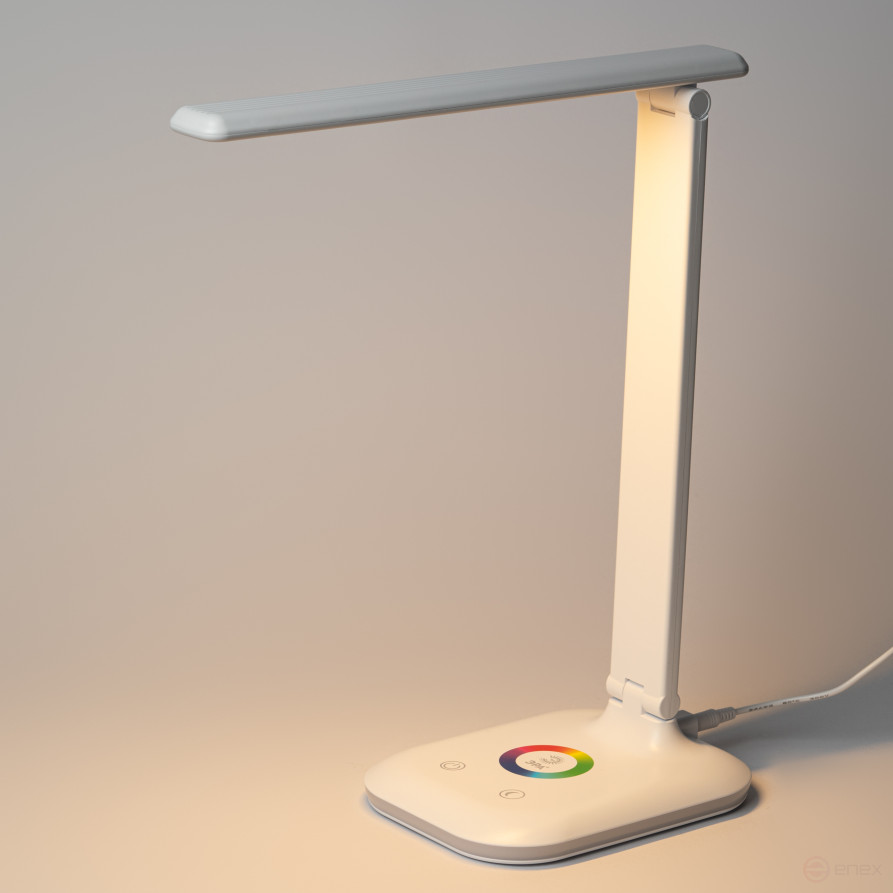 Настольный светильник ЭРА NLED-502-11W-W светодиодный с RGB ночником белый