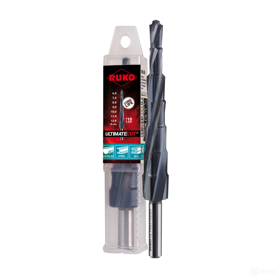 ULTIMATECUT Step drills HSS RUnaTEC with spiral grooves and turbo tips Ø 6,0 - 12,00