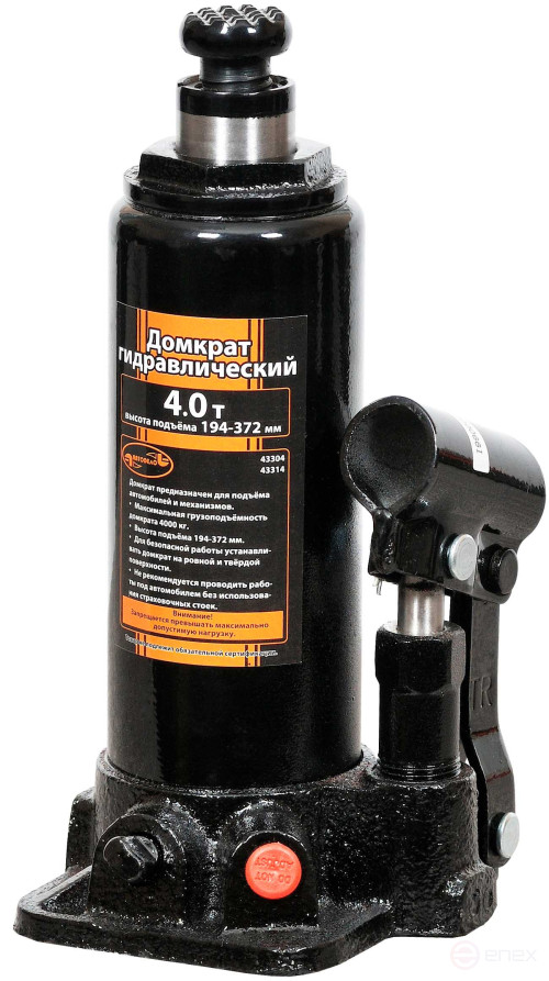 Домкрат гидр. 4.0т (195-373 мм в футляре) (АвтоDело) (43314/1)