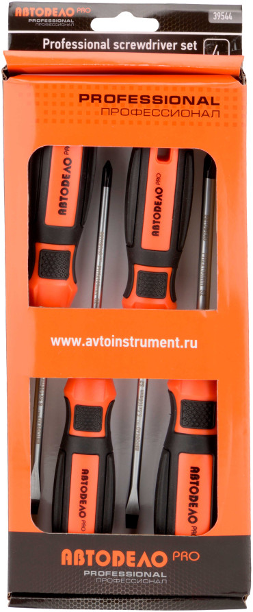 Screwdriver set 4pr.(card box) Avtodor PRO (39544)