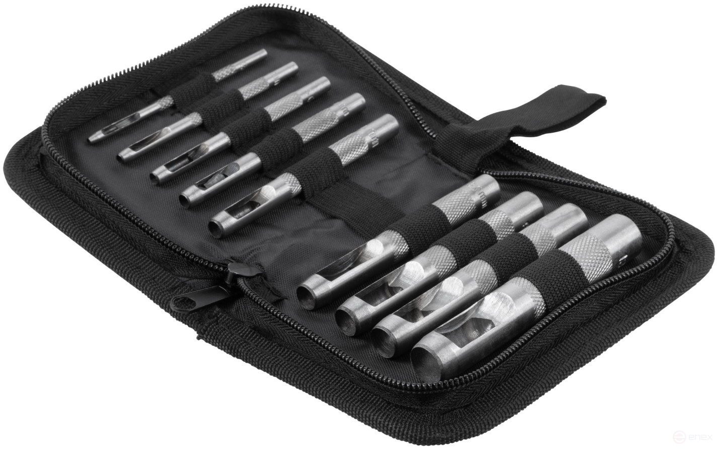 Пробойники для кожи, набор 9 шт. (отверстия 2-3-4-5-6-8-9-10-13 мм)