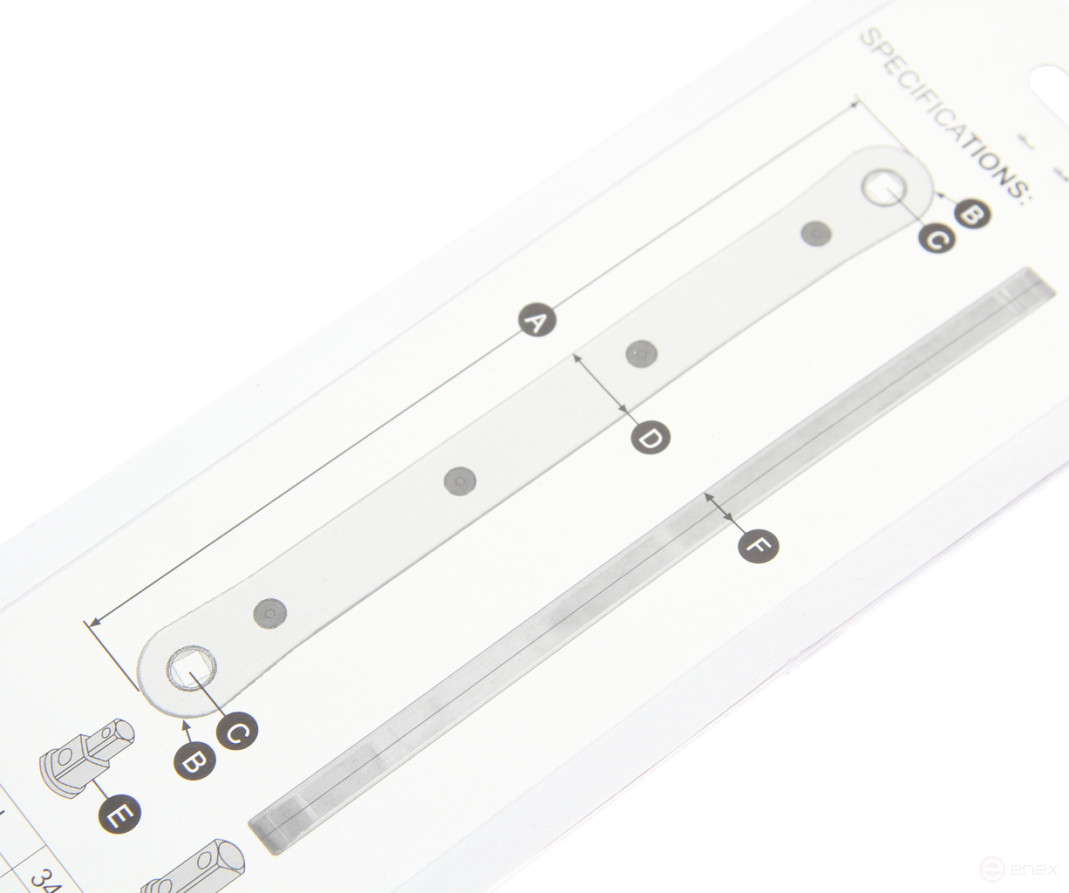 Удлинитель трещотки для труднодоступных мест с адаптерами 1/4, 3/8" L=340мм JTC