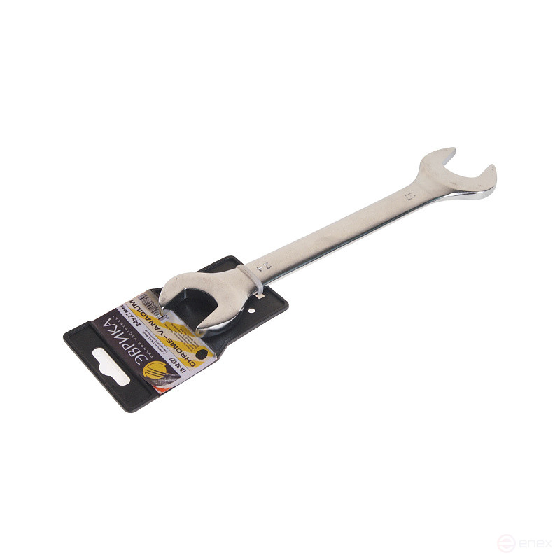 Horn wrench 24x27mm ER-32427 (Chrome vanadium) on a holder satin EUREKA 1/10