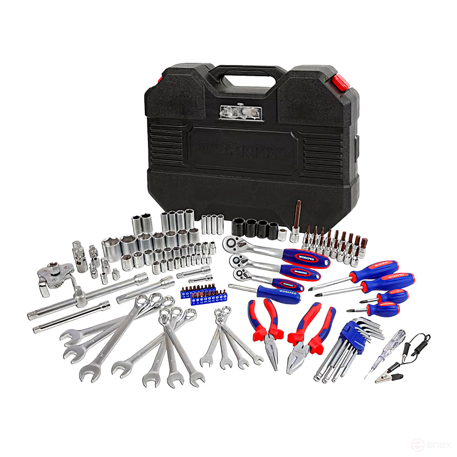 1/4"+3/8"+1/2" 123pcs WP202533 WORKPRO Tool Kit