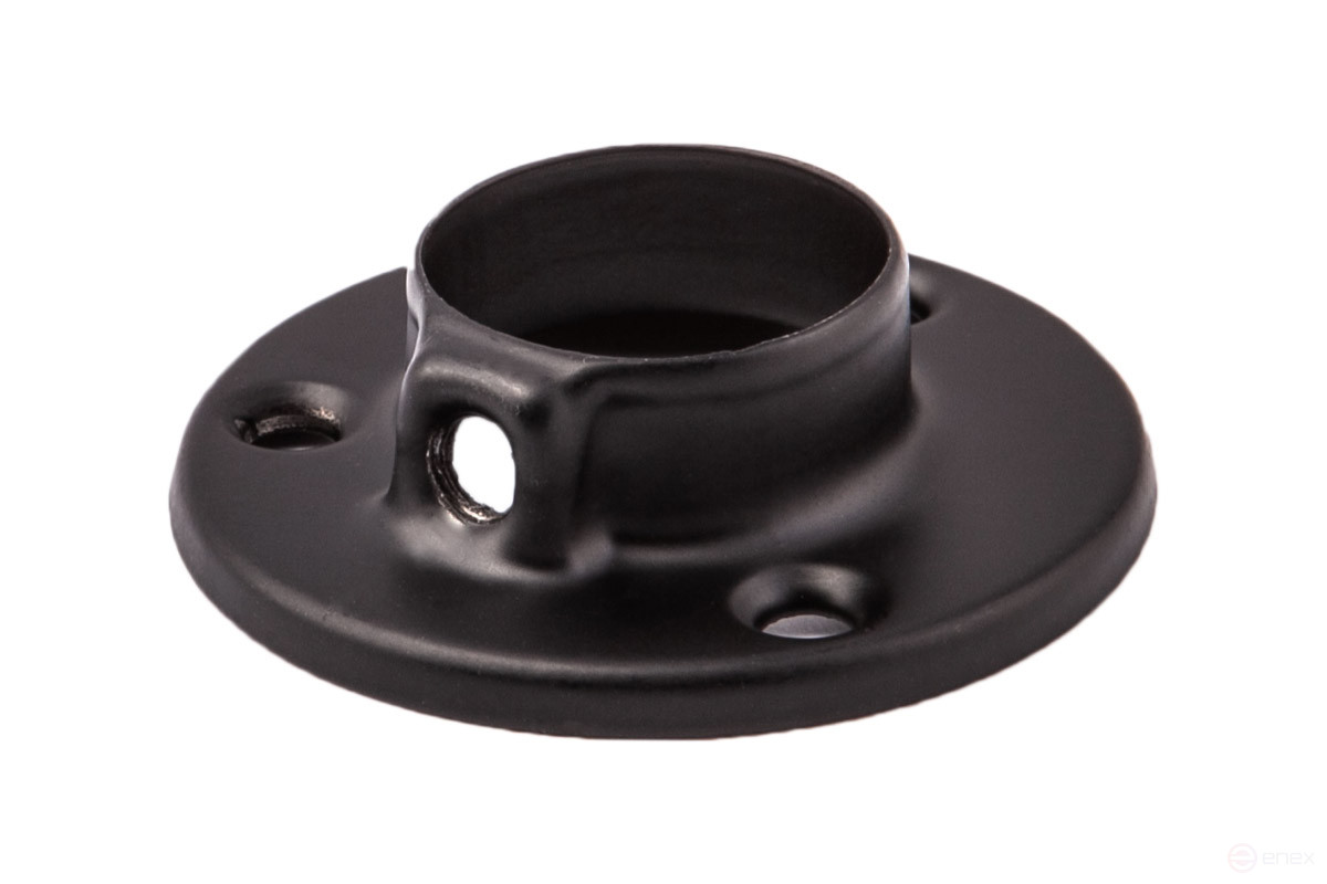 Pipe mounting (socket) d25 (510) steel, black AKS