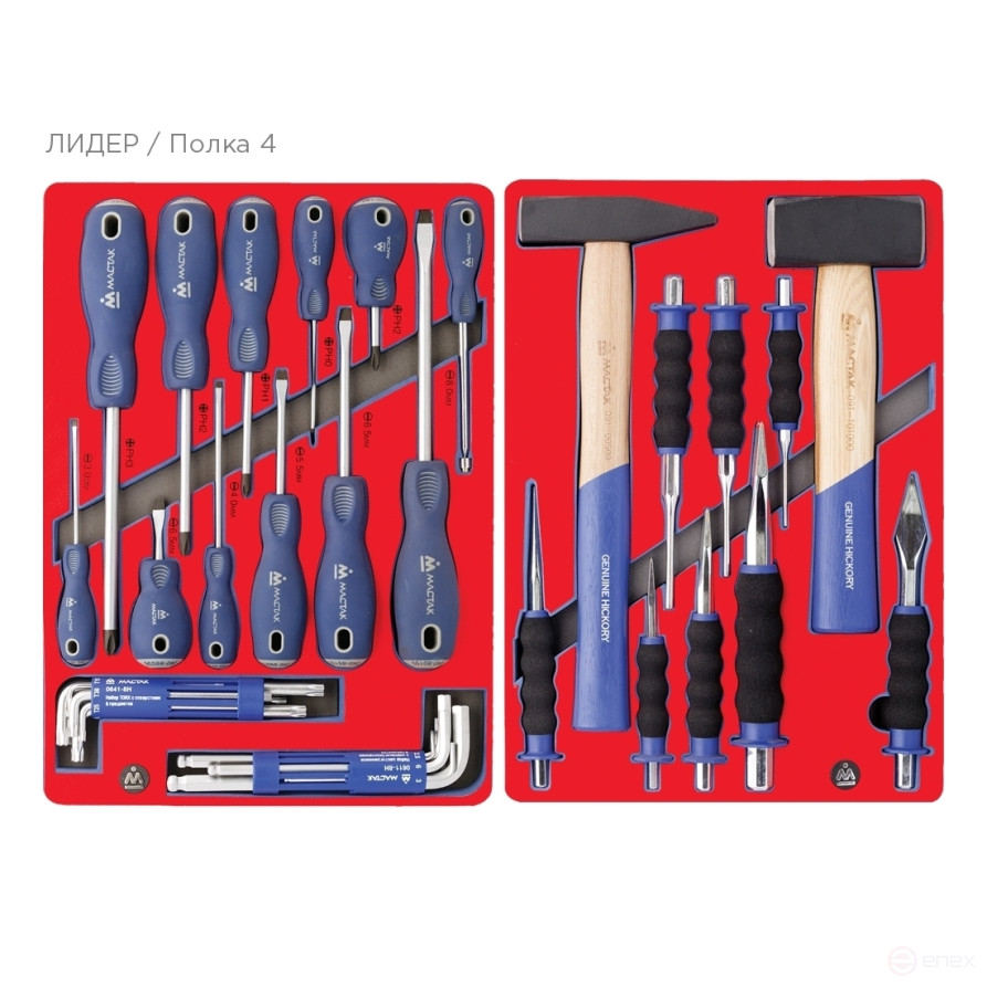 Set of tools "LEADER" for a cart, 14 loadings, 270 items MASTER 5-00270