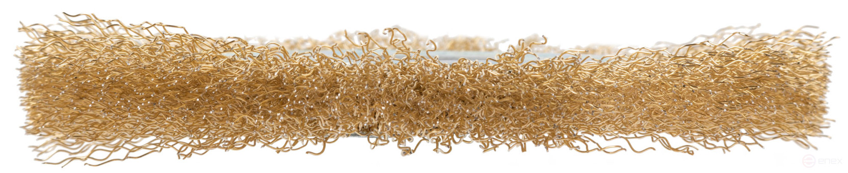 Корщетка-колесо, посадочный диаметр 22,2 мм, стальная латунированная волнистая проволока 125 мм, блистер