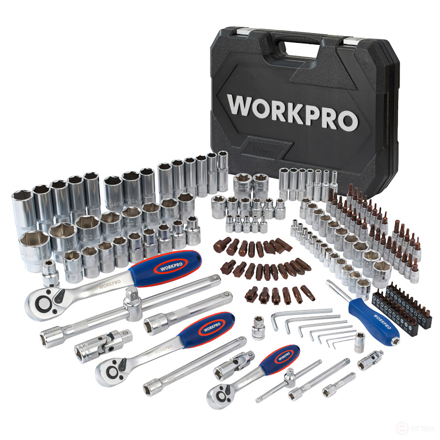1/4"+3/8"+1/2" 172pcs WP202545 WORKPRO Tool Kit