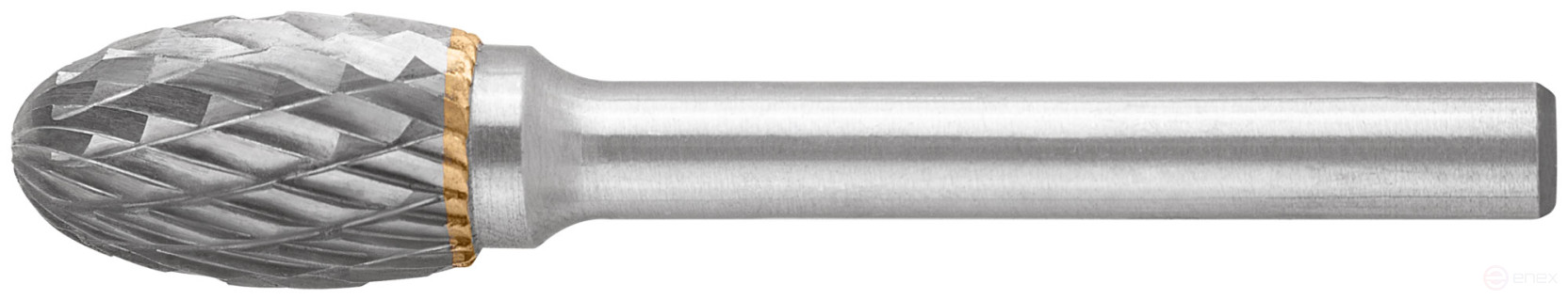 Шарошка карбидная, штифт 6 мм, тип "E", овальная 12х20х65 мм