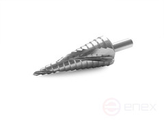 Step drill MESSER-OPTIMA with spiral groove. The diameter is 4 - 30mm. There are 14 steps.