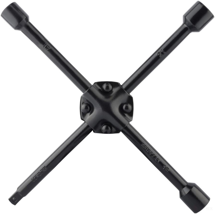 Ключ баллонный-крест (17*19*21*1/2")(черн.лак,усиленный)(АвтоDело) 30811