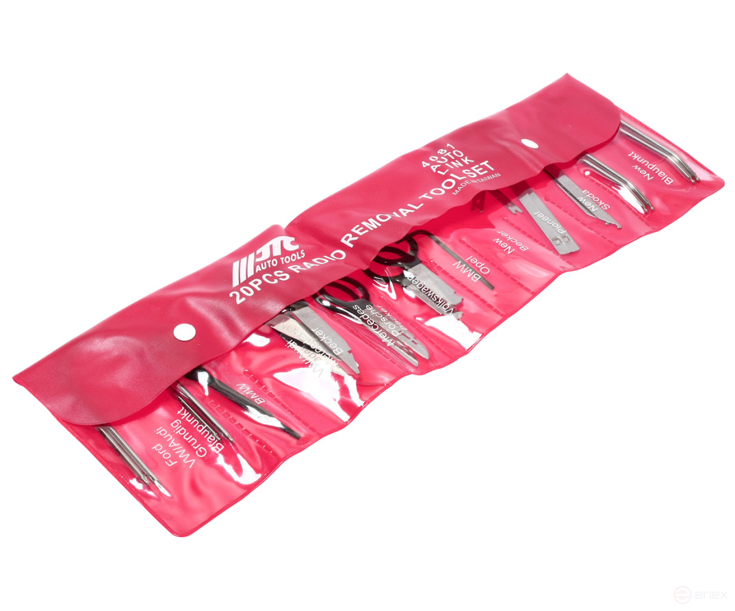 Set of tools for dismantling car radio equipment 20 items JTC