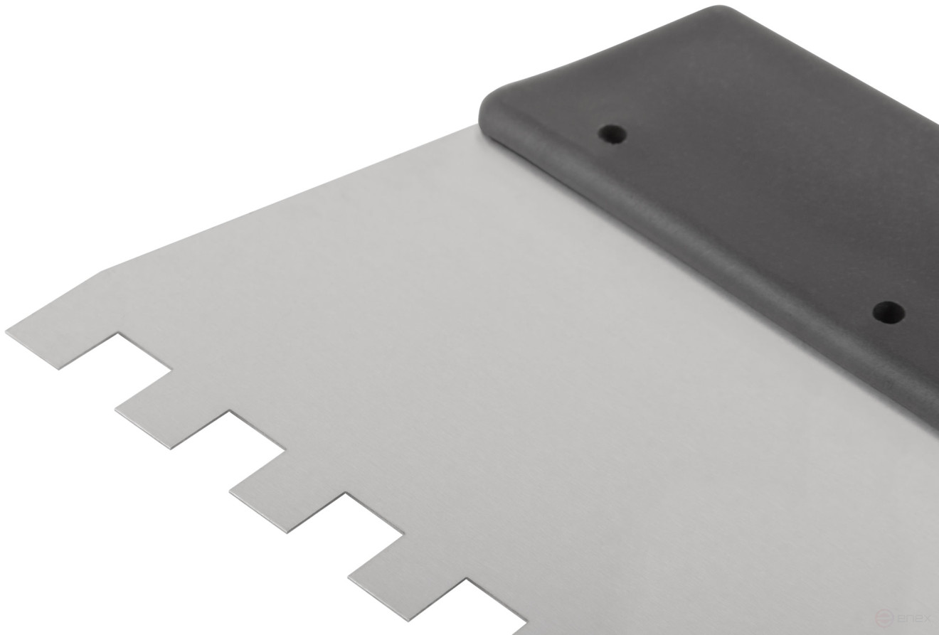 Шпатель фасадный нержавеющий зубчатый 350 мм / зуб 8 мм