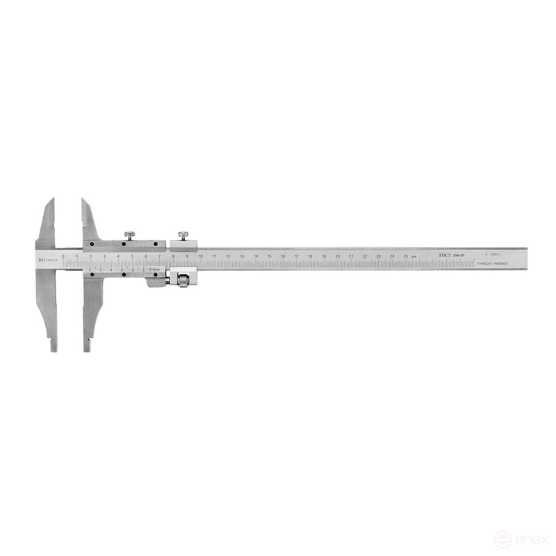 Vernier caliper SHCII - 250 division price 0.1 sponge 60mm GOST 166-89 Beltools