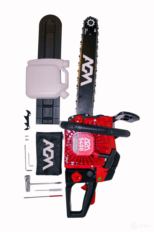 Бензиновая цепная пила Вилладжер AGM 5400 / 2100Вт (2,86 л.с) 1,5 мм, шина 45 см