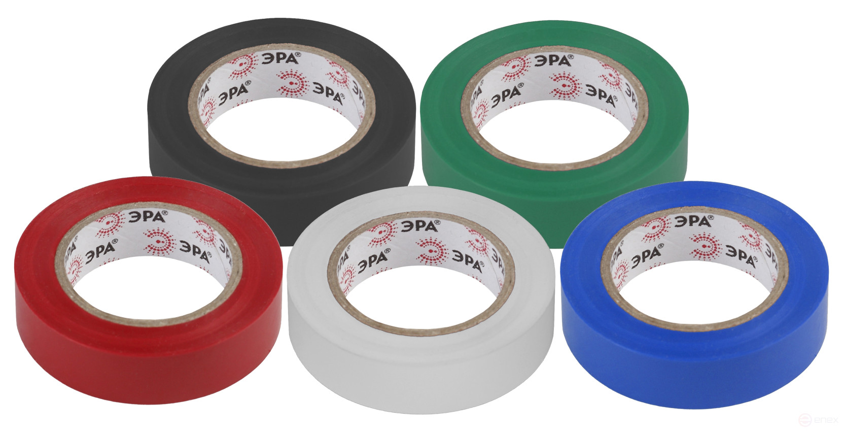 ERA Electrical Tape SET-5 PVC 5 pcs color 15mm x 10m