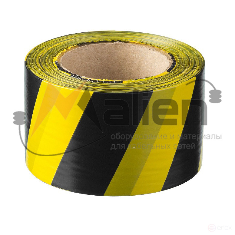 Protective tape LO-250/75 "Standard" length 250m, width 75 mm, thickness 50 microns (Yellow-black) MALIEN