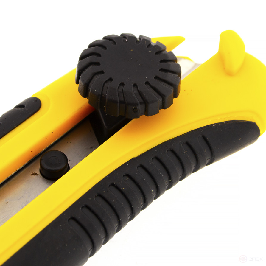 Нож канцелярский 25мм, фиксатор на ползуне, обрезин.корпус Чеглок (24/192)