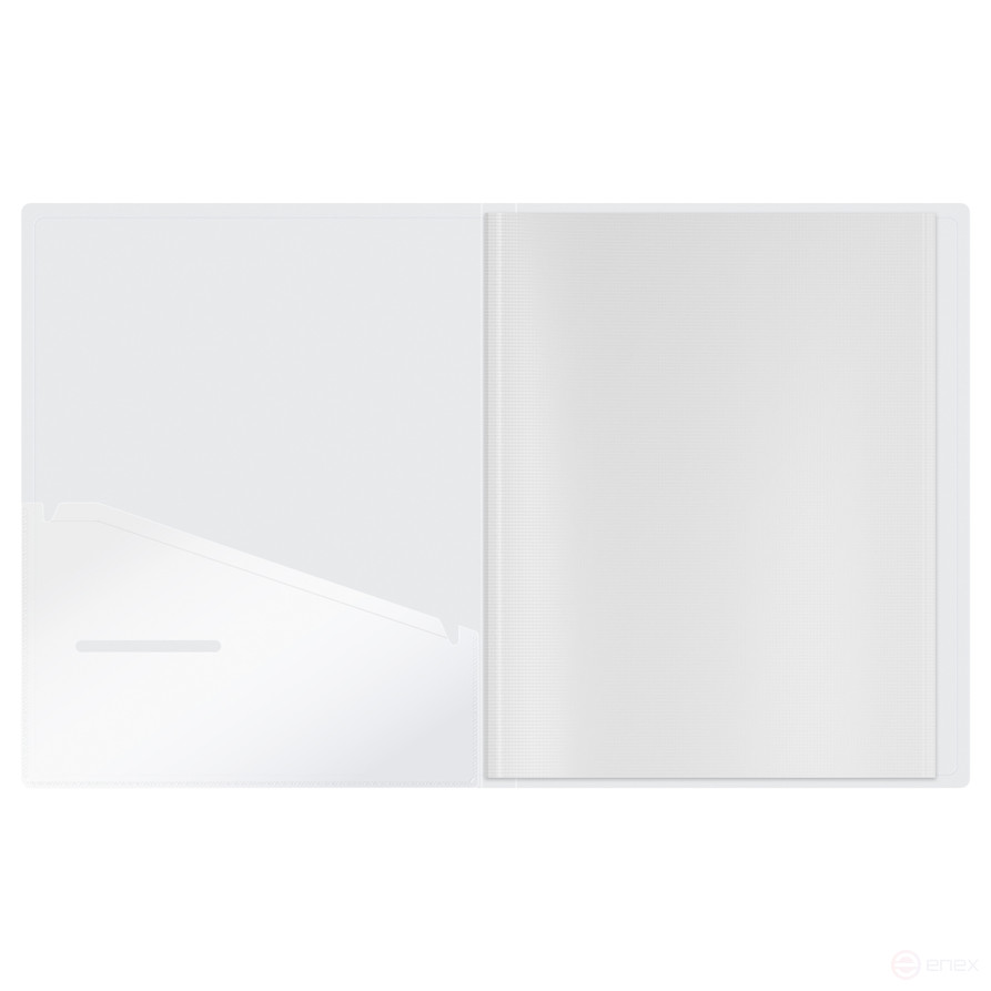 Folder with 20 Berlingo "DoubleWhite" inserts, 17 mm, 1000 microns, white, with inner pocket