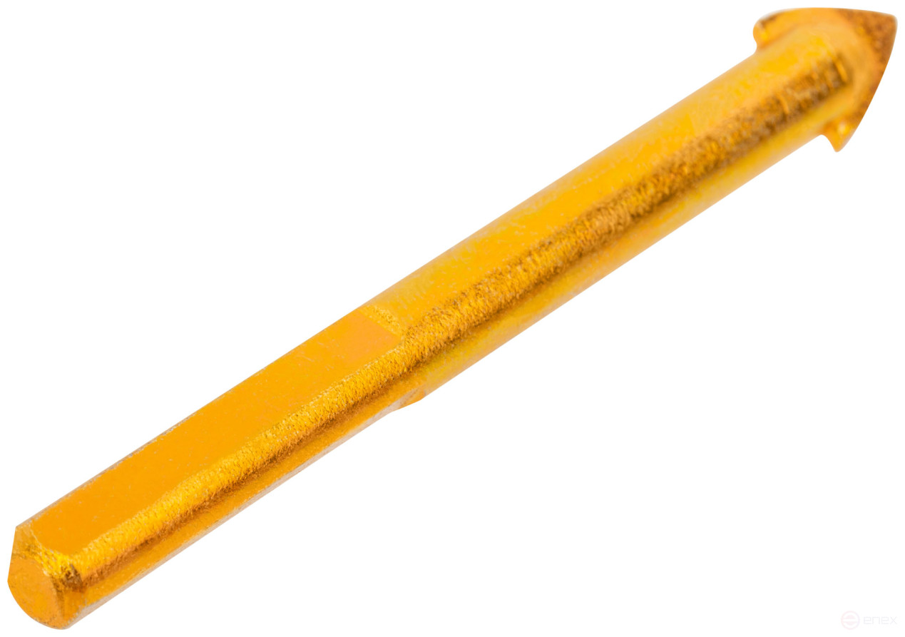 Сверло универсальное по кафелю, стеклу, керамограниту, бетону, кирпичу, трехгранный хвостовик, 10х80 мм