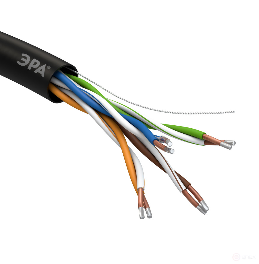 UL-4-PE-A Кабель витая пара ЭРА SIMPLE U/UTP 4x2x24AWG Cat5e CCA PE OUTDOOR 305м