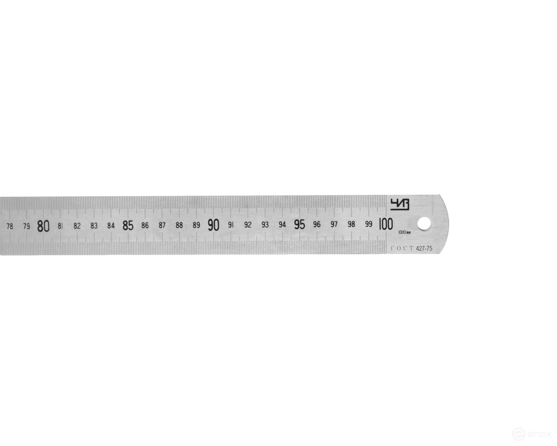 Линейка измерительная 1500х38х1.5мм металлическая ЧИЗ