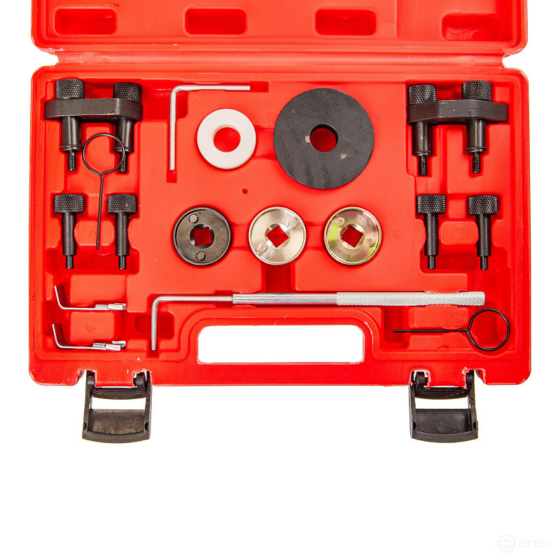 A set of clamps for servicing ER-86725 engines of the VAG 1.8/2.0 TSI group in the EUREKA /1/10 case