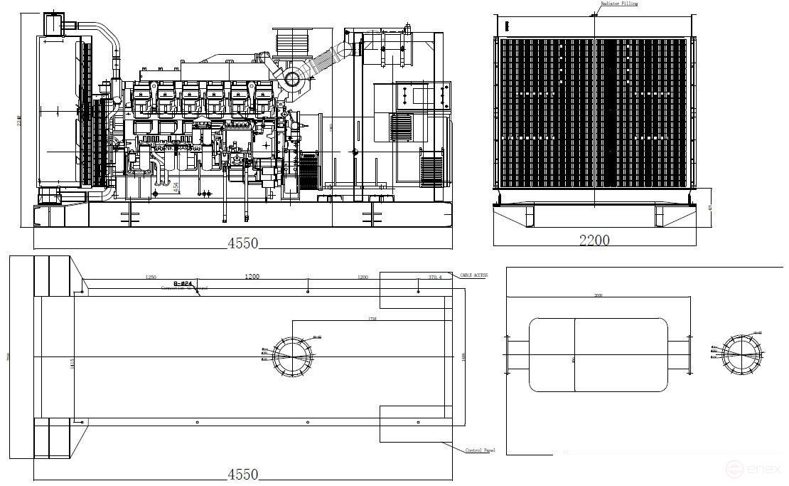 Дизельный генератор ТСС АД-1000С-Т400-1РМ8