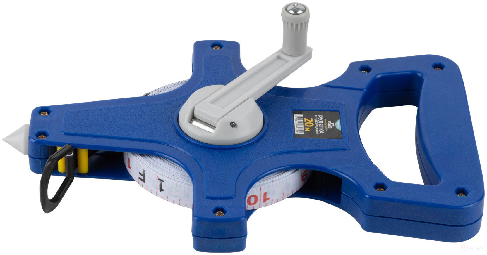 Geodetic tape measure, open case, fiberglass tape 20 m