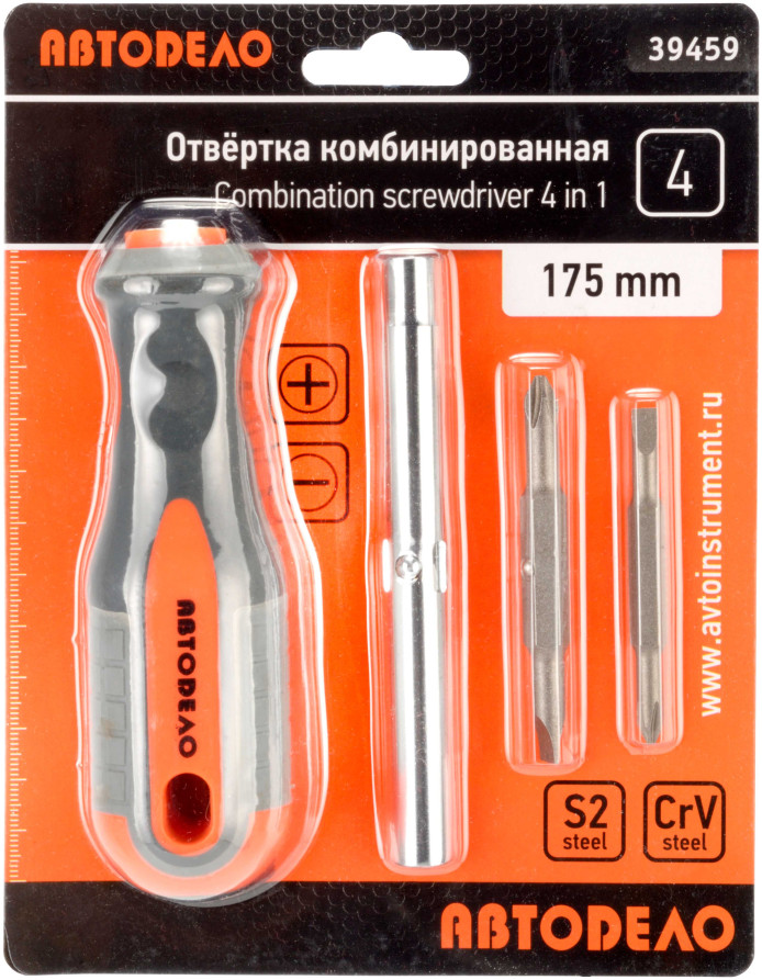 Combination screwdriver 175mm Car Body (4 interchangeable nozzles) 39459