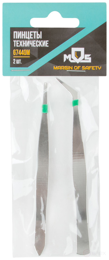 Technical tweezers set of 2 pcs.