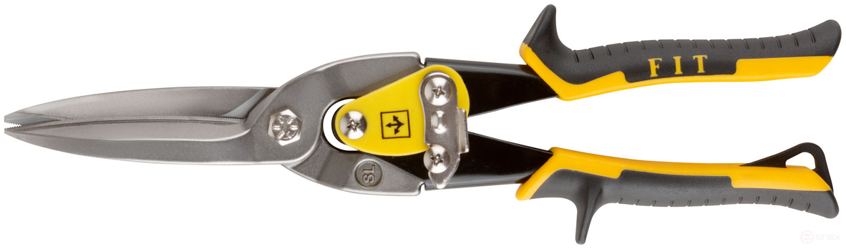 Ножницы по металлу усиленные CrMo Профи, прорезиненные ручки, удлиненные прямые 300 мм