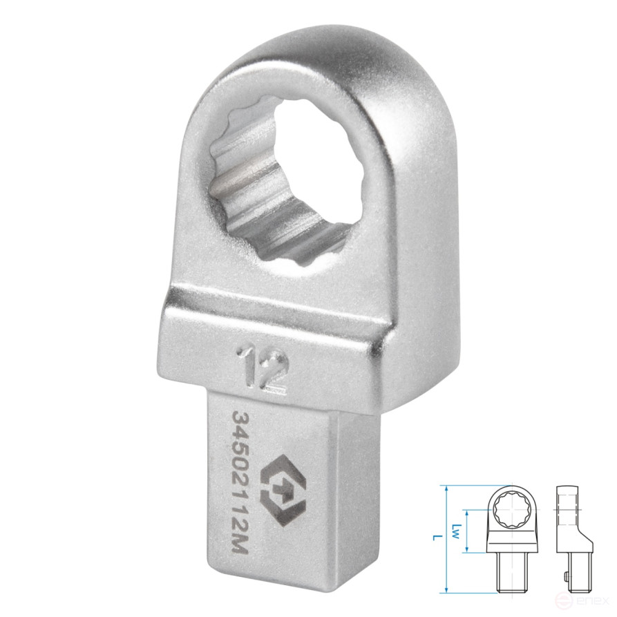 Folding nozzle of the "FIT" series, 12 mm, 9x12 mm KING TONY 34502112M