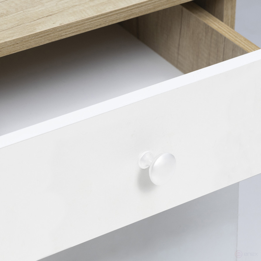 Ручка меб. кнопка мет. TERNI белый, AKS