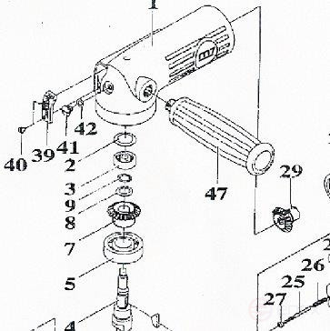 MIGHTY SEVEN Repair Kit for pneumatic grinder (USM) QB-135, konich kit