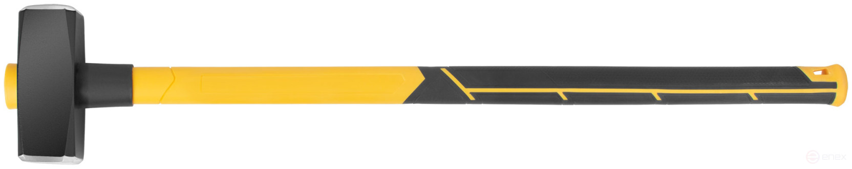 Forged sledgehammer, fiberglass reverse reinforced handle 900 mm, 6 kg