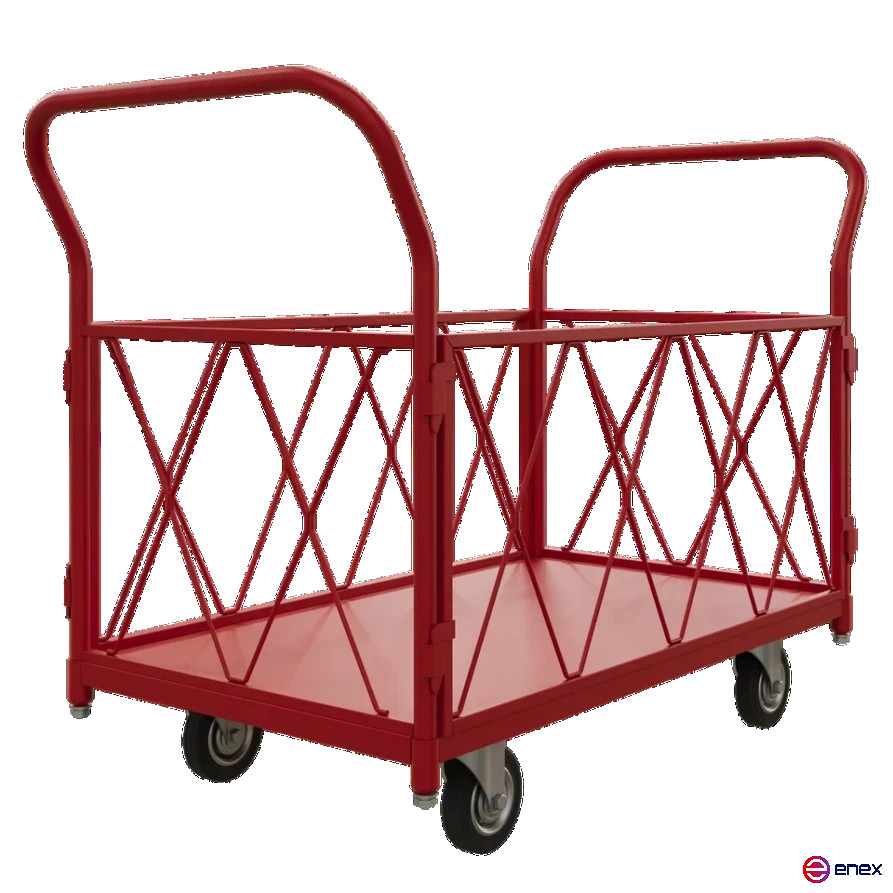 Тележка платформенная с бортами ТБ 3 RT (600х1000) колёса d 160