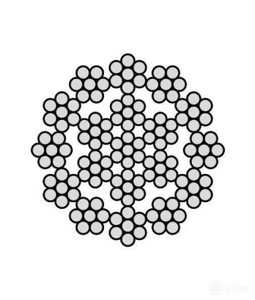 Канат (трос) на манипулятор (КМУ) 10 мм DIN 3069 10,0-19x7-sZ-B-1770/180 110 метров