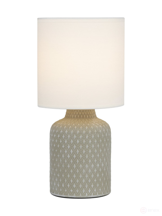 Rivoli Sabrina 7043-501 Table Lamp 1 * E14 40W ceramic grey with lampshade