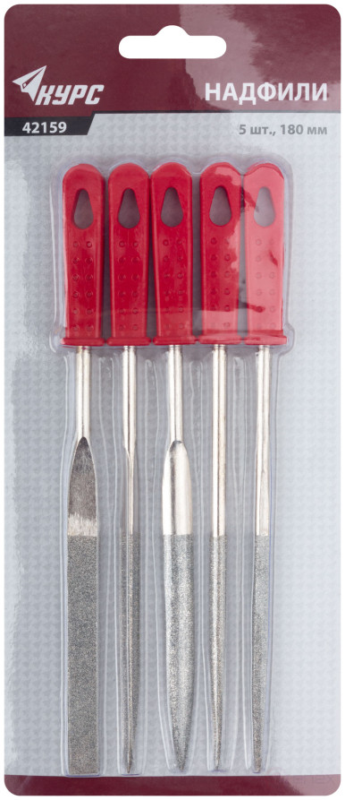 Надфили алмазные, 5 шт., 5x170/70 мм ( широкие )