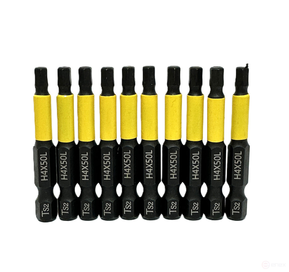 10 магнитных бит Skole H4-50, сталь S2 оригинал BT2-H4050